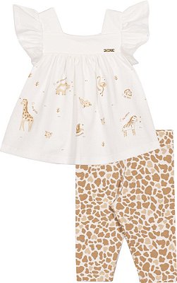 CONJUNTO INFANTIL MENINA BATA E LEGGING | NINI & BAMBINI (6M)