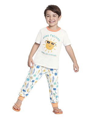 PIJAMA INFANTIL MENINO ESTAMPADO BRILHA NO ESCURO | ALAKAZOO (1 / 3 ANOS)