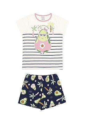 PIJAMA INFANTIL MENINA BRILHA NO ESCURO | ALAKAZOO (4 ANOS)