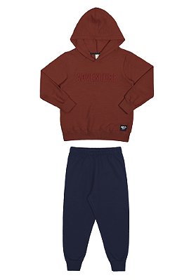 CONJUNTO INFANTIL MENINO MOLETOM VERMELHO | ALAKAZOO (2 ANOS)