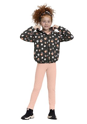 CONJUNTO INFANTIL MENINA MOLETOM COM CAPUZ | ALAKAZOO (4 A 10 ANOS)