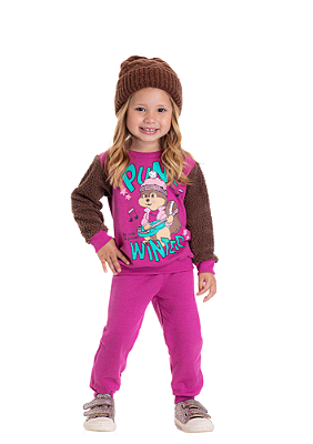 CONJUNTO INFANTIL MENINA MOLETOM | PIMENTINHA (1 A 3 ANOS)
