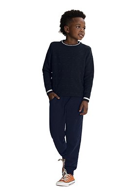 BLUSÃO INFANTIL MENINO EM TRICÔ TEXTURIZADO | ALAKAZOO (4 / 8 / 14 ANOS)