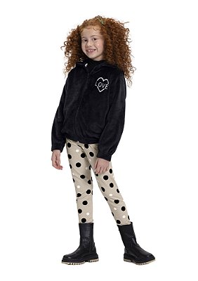 CONJUNTO INFANTIL MENINA COM JAQUETA EM PELO | ALAKAZOO (6 / 10 / 16 ANOS)