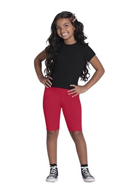 BERMUDA CICLISTA INFANTIL MENINA EM MALHA BÁSICA | ALAKAZOO (4 A 16 ANOS)