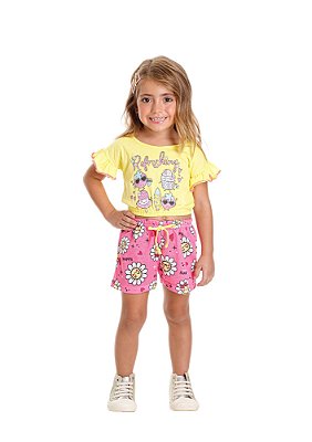 CONJUNTO INFANTIL MENINA BLUSA E SHORTS | PIMENTINHA (1 ANO)