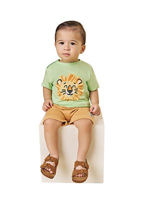 CONJUNTO BEBÊ MENINO CAMISETA E SHORTS | POKOTINHA (3M A 1 ANO)