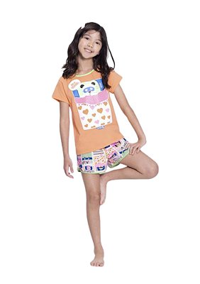 PIJAMA INFANTIL MENINA QUE BRILHA NO ESCURO | ALAKAZOO (16 ANOS)