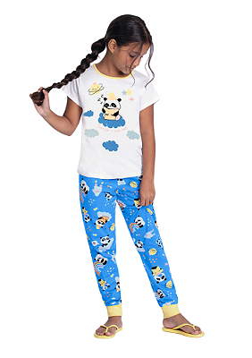 PIJAMA INFANTIL MENINA QUE BRILHA NO ESCURO | ALAKAZOO (6 ANOS)