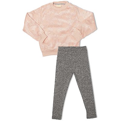 CONJUNTO INFANTIL MENINA BLUSA DE PELO | VRASALON (4 A 6 ANOS)
