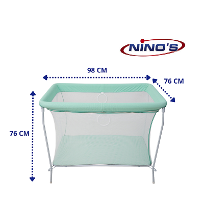 Berço Cercado Desmontável Chiqueirinho Verde Ninos