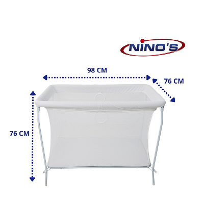 Berço Cercado Desmontável Chiqueirinho Branco Ninos