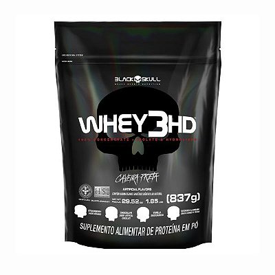 Whey 3HD (WPC, WPI E WPH) - 837 g (Refil) | Black Skull