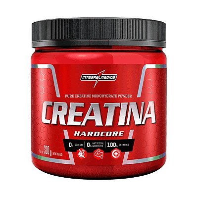 Creatina Hardcore 100% pura (pote) - 300 g | Integralmédica