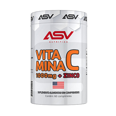 Vitamina C 1000mg + Zinco (60 comp) | ASV Nutrition