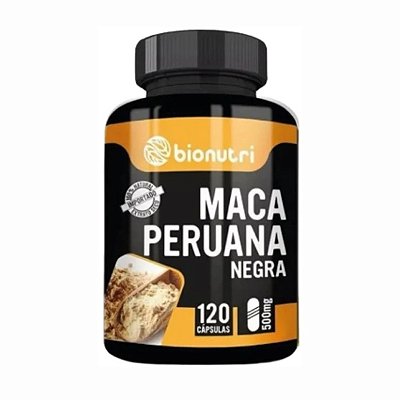 Maca Peruana Negra (500mg) - 120 Cápsulas | Bionutri