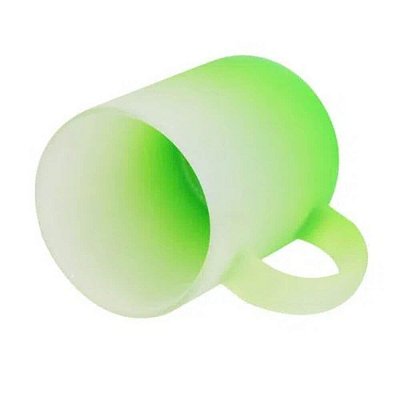 Caneca Chopp Degrade Verde Neon para Sublimação - 325ml