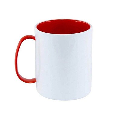 Caneca Polimero Interior e Alça Vermelho