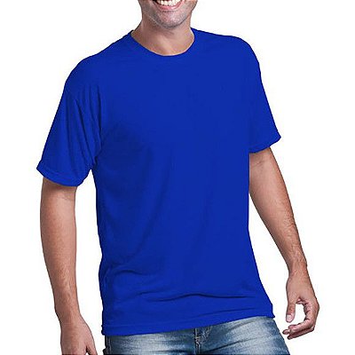 Camisa Masculina Azul Royal 100% Poliéster