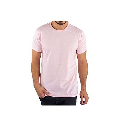 Camisa Masculina Rosa Claro 100% Poliéster