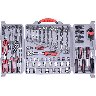 JOGO FERRAMENTAS EMBALAGEM COMPACTA WORKER 110 PEÇAS