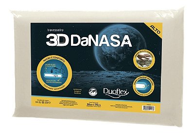Travesseiro Danasa Alto 3D 13cm Altura Macio - Duoflex