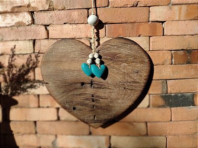 Painel coração em madeira para parede
