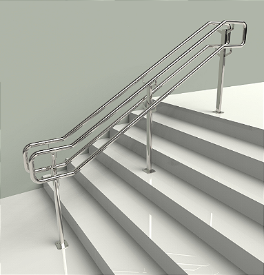 Corrimão quadruplo acessibilidade