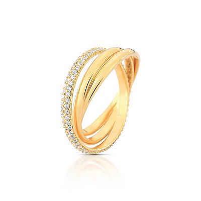 Anel triplo cristal