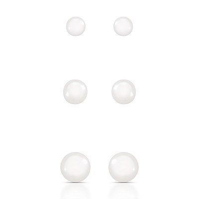 Brinco trio pérolas