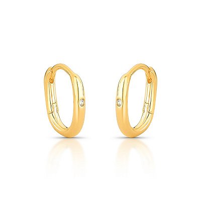 Brinco argola ponto de luz