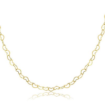 Colar corrente corações