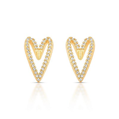 Brinco coração Cherie