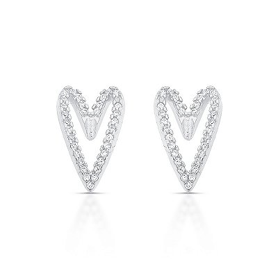 Brinco coração Cherie