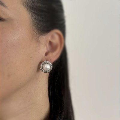 Brinco ninho pérola