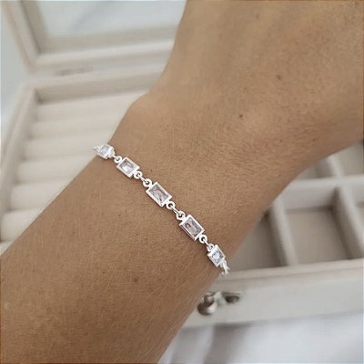 Pulseira retângulos cristal