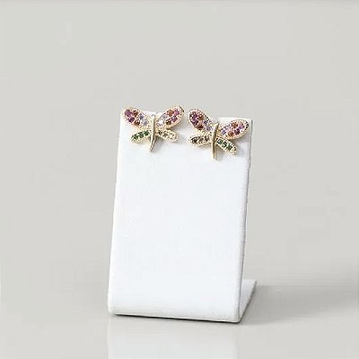 Brinco libélula colorida