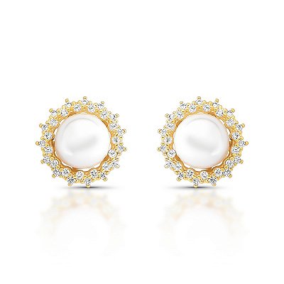 Brinco pérola clássico