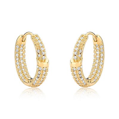 Brinco argola cristal joy