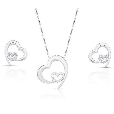 Conjunto coração luz