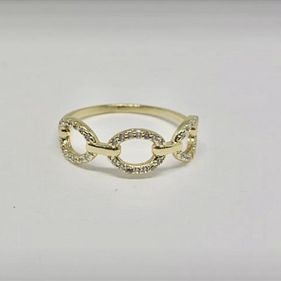 Anel círculos cristal