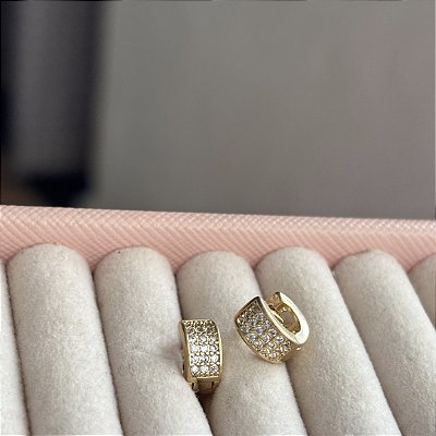 Brinco argola cristal