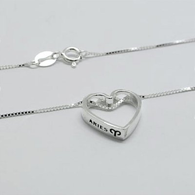 Colar coração Áries