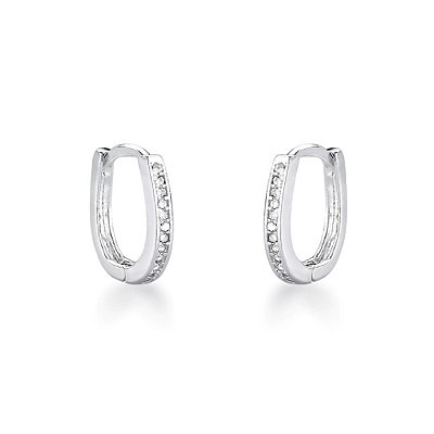 Brinco argola cristal