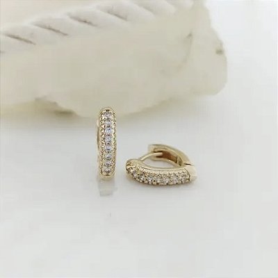 Brinco argola cristal