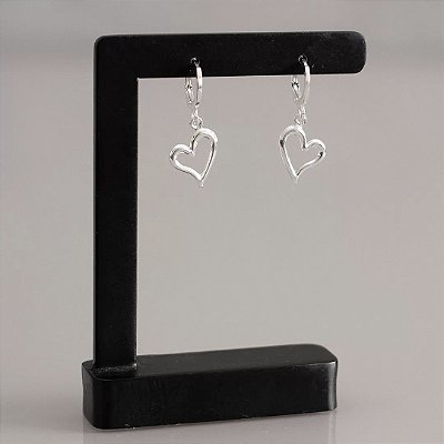 Brinco argola coração