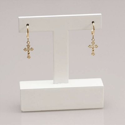 Brinco argola crucifixo