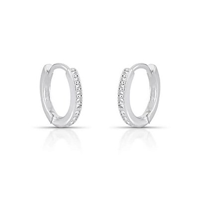 Brinco argola cristal