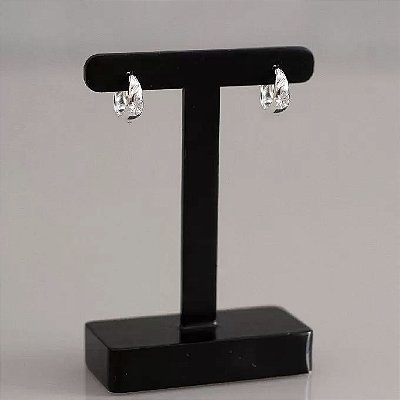 Brinco argola lisa flor