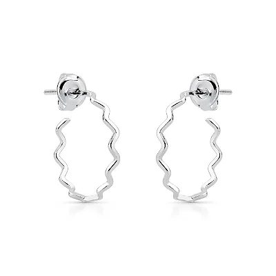 Brinco argola zigzag